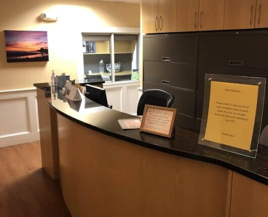 Dental Partners of Brookline Clinic's Reception Area